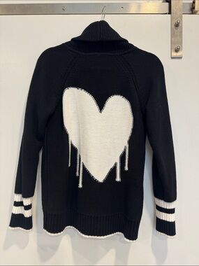 Kerri Rosenthal Cardigan Drippy heart shawl cardi XS